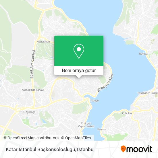 Katar İstanbul Başkonsolosluğu harita