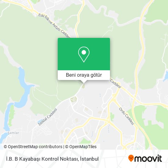 İ.B. B Kayabaşı Kontrol Noktası harita