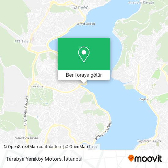 Tarabya Yeniköy Motors harita