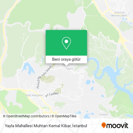 Yayla Mahallesi Muhtarı Kemal Kibar harita