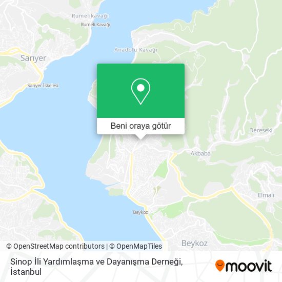 Sinop İli Yardımlaşma ve Dayanışma Derneği harita