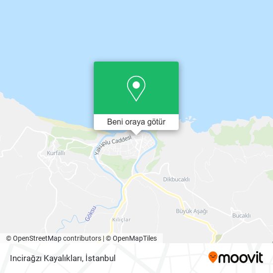 Incirağzı Kayalıkları harita