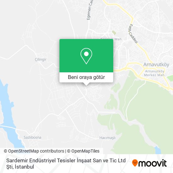 Sardemir Endüstriyel Tesisler İnşaat San ve Tic Ltd Şti harita