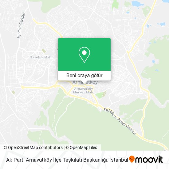 Ak Parti Arnavutköy İlçe Teşkilatı Başkanlığı harita