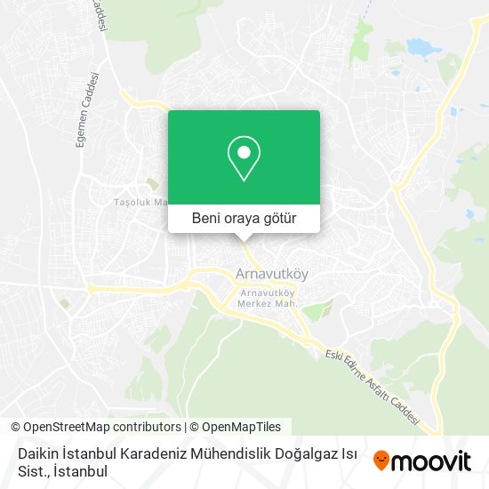 Daikin İstanbul Karadeniz Mühendislik Doğalgaz Isı Sist. harita