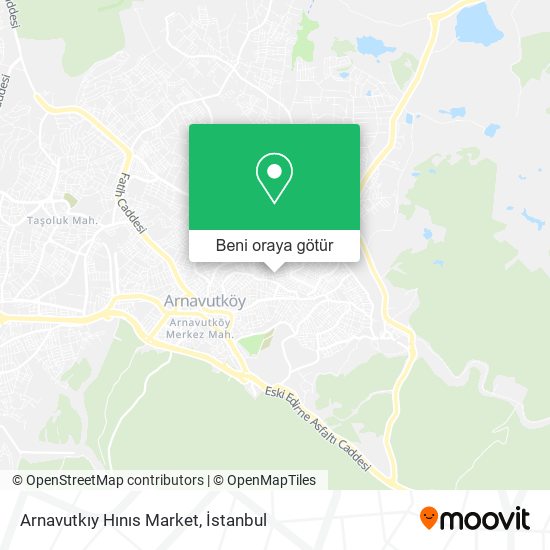 Arnavutkıy Hınıs Market harita