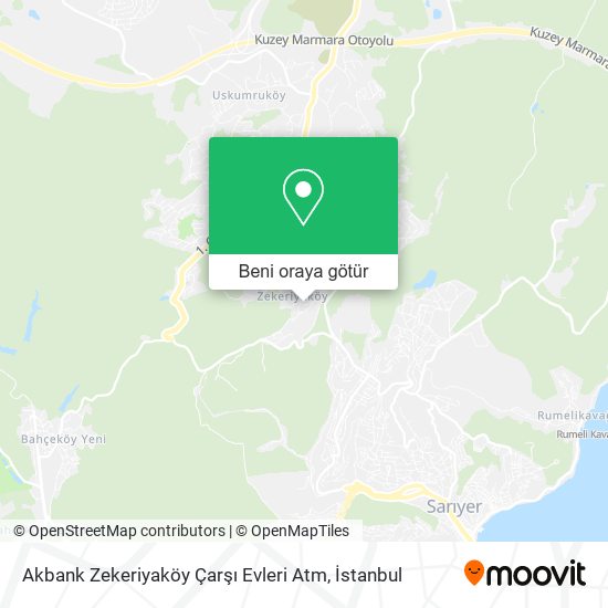Akbank Zekeriyaköy Çarşı Evleri Atm harita