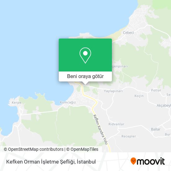 Kefken Orman İşletme Şefliği harita