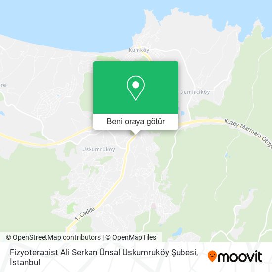 Fizyoterapist Ali Serkan Ünsal Uskumruköy Şubesi harita