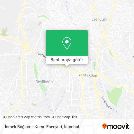 İsmek Bağlama Kursu Esenyurt harita