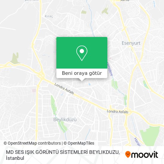 MD SES IŞIK GÖRÜNTÜ SİSTEMLERİ BEYLIKDUZU harita