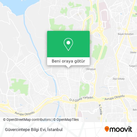 Güvercintepe Bilgi Evi harita