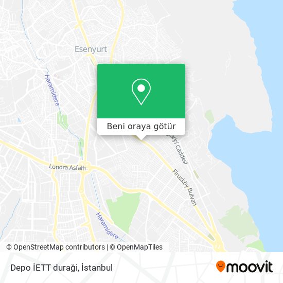 Depo İETT duraği harita