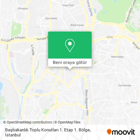 Başbakanlık Toplu Konutları 1. Etap 1. Bölge harita