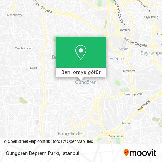 Gungoren Deprem Parkı harita