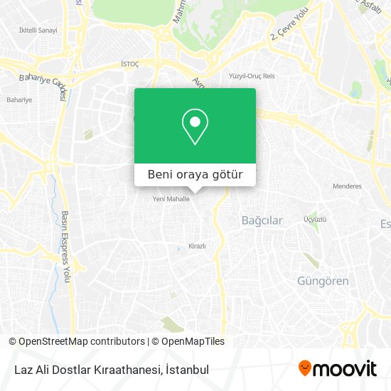 Laz Ali Dostlar Kıraathanesi harita