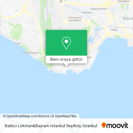 Balıkcı Lokman&Bayram İstanbul Yeşilköy harita