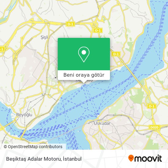 Beşiktaş Adalar Motoru harita