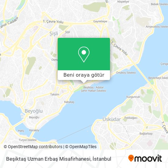 Beşiktaş Uzman Erbaş Misafirhanesi harita