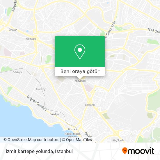 izmit kartepe yolunda harita