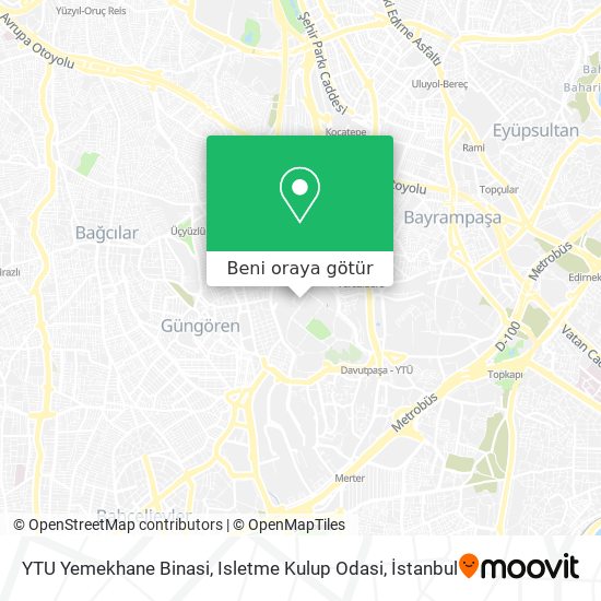 YTU Yemekhane Binasi, Isletme Kulup Odasi harita