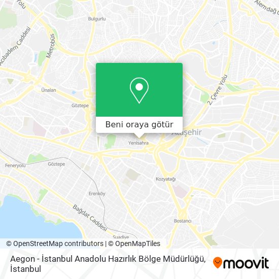 Aegon - İstanbul Anadolu Hazırlık Bölge Müdürlüğü harita