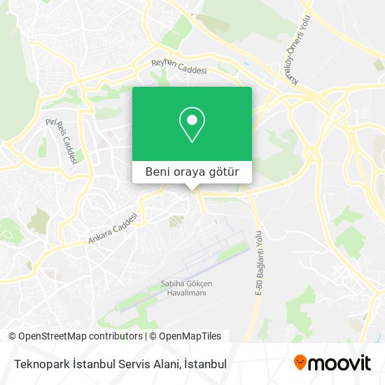 Teknopark İstanbul Servis  Alani harita