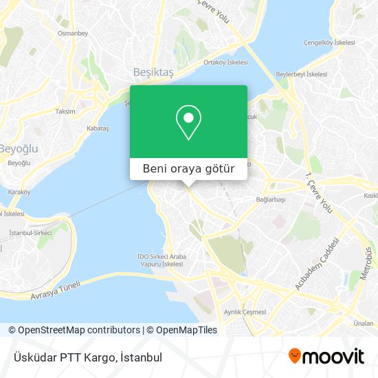 Üsküdar PTT Kargo harita