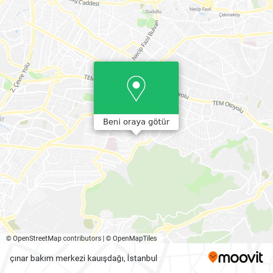 çınar bakım merkezi kauışdağı harita