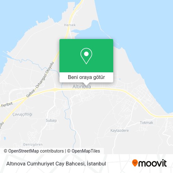 Altınova Cumhuriyet Cay Bahcesi harita