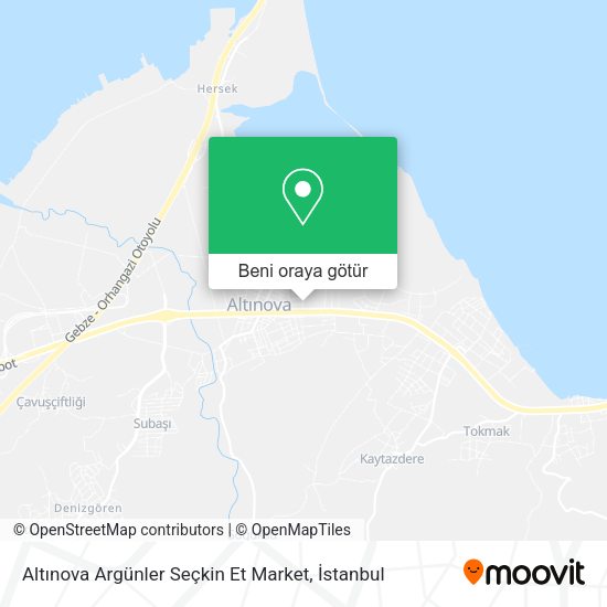 Altınova Argünler Seçkin Et Market harita