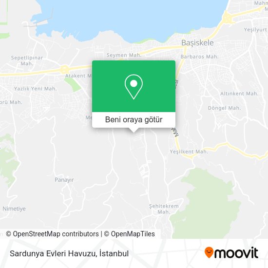 Sardunya Evleri Havuzu harita