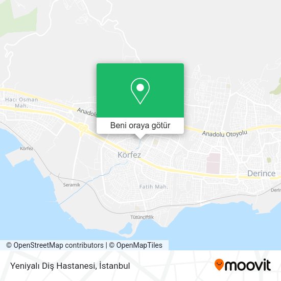 Yeniyalı Diş Hastanesi harita