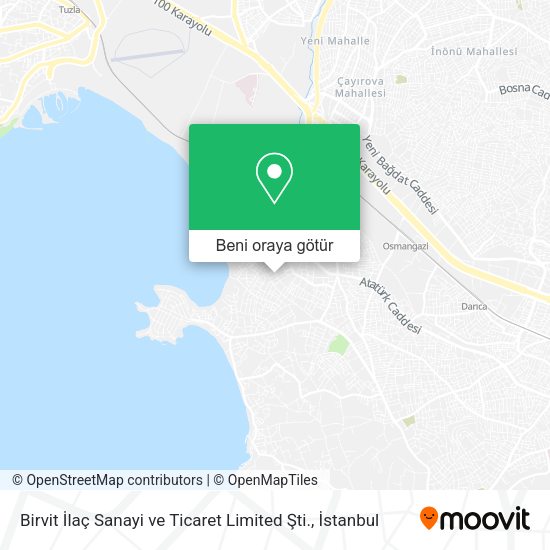 Birvit İlaç Sanayi ve Ticaret Limited Şti. harita