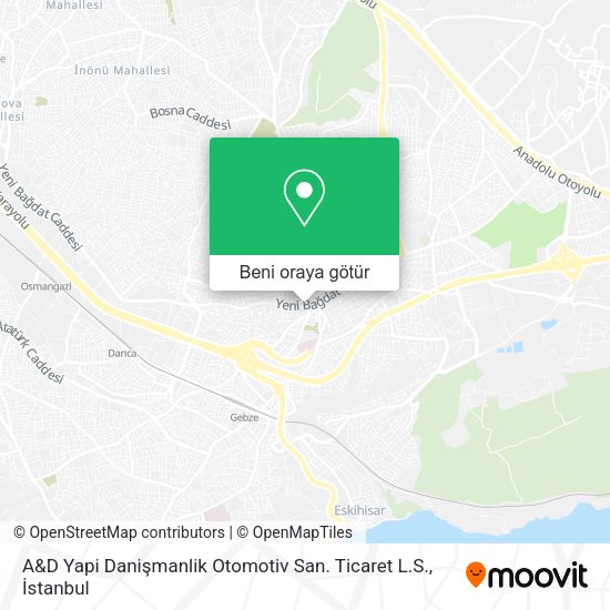 A&D Yapi Danişmanlik Otomotiv San. Ticaret L.S. harita