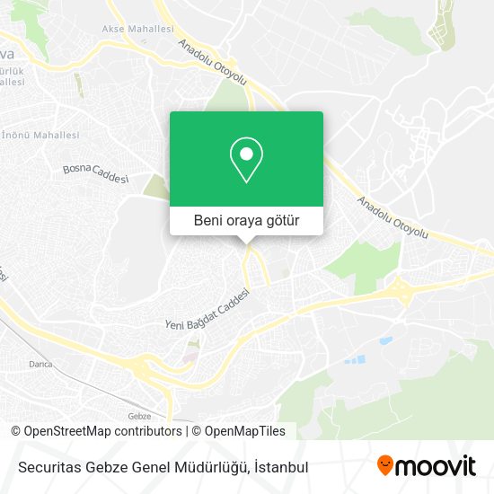 Securitas Gebze Genel Müdürlüğü harita