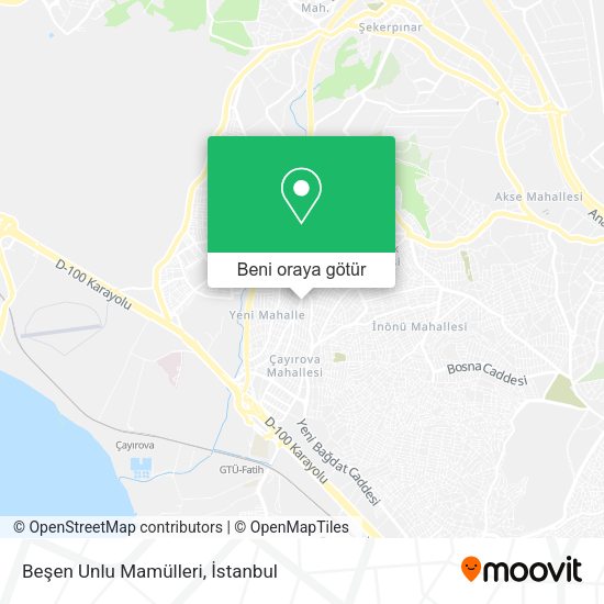 Beşen Unlu Mamülleri harita