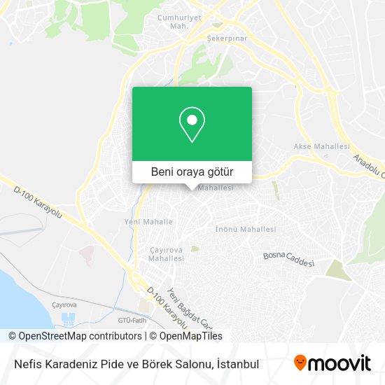 Nefis Karadeniz Pide ve Börek Salonu harita