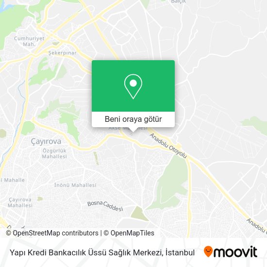 Yapı Kredi Bankacılık Üssü Sağlık Merkezi harita