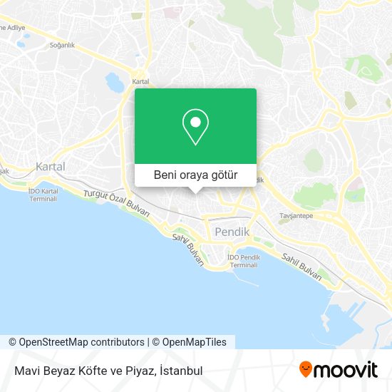 Mavi Beyaz Köfte ve Piyaz harita