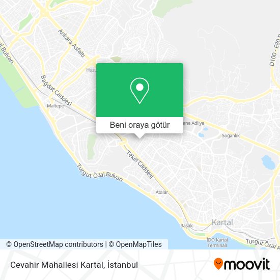 Cevahir Mahallesi Kartal harita