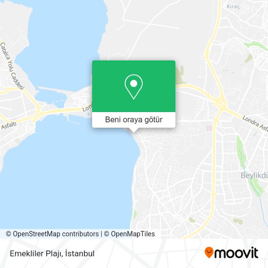 Emekliler Plajı harita