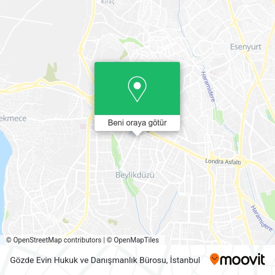 Gözde Evin Hukuk ve Danışmanlık Bürosu harita