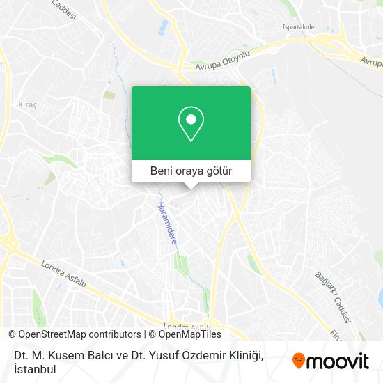 Dt. M. Kusem Balcı ve Dt. Yusuf Özdemir Kliniği harita