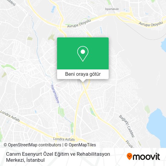 Canım Esenyurt Özel Eğitim ve Rehabilitasyon Merkezi harita