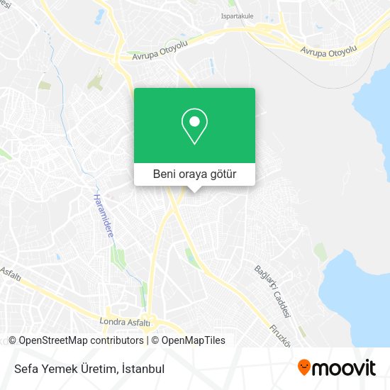 Sefa Yemek Üretim harita