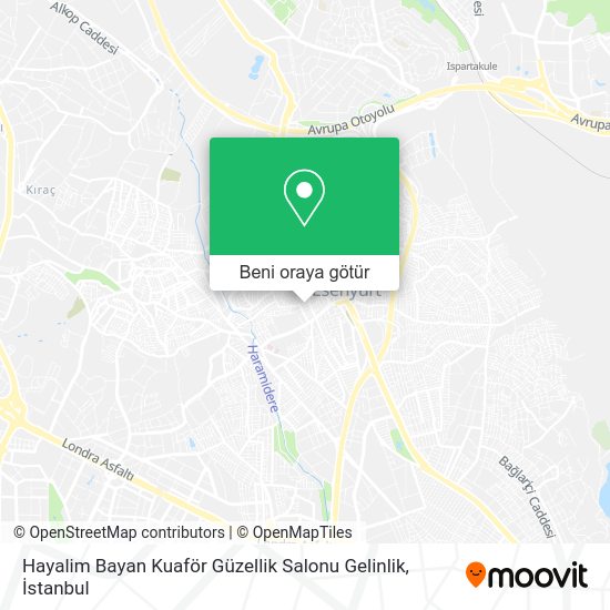 Hayalim Bayan Kuaför Güzellik Salonu Gelinlik harita