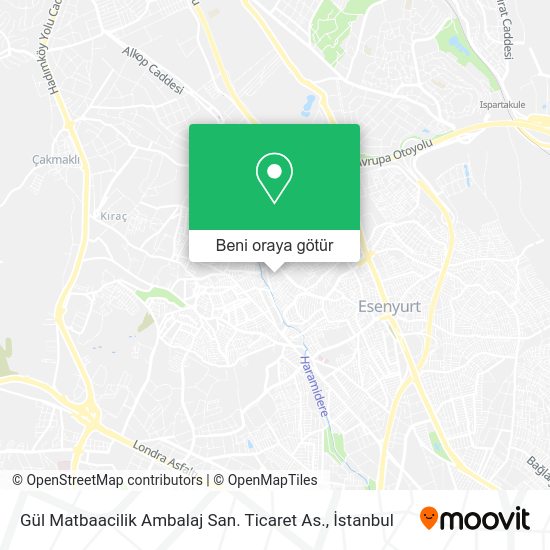Gül Matbaacilik Ambalaj San. Ticaret As. harita