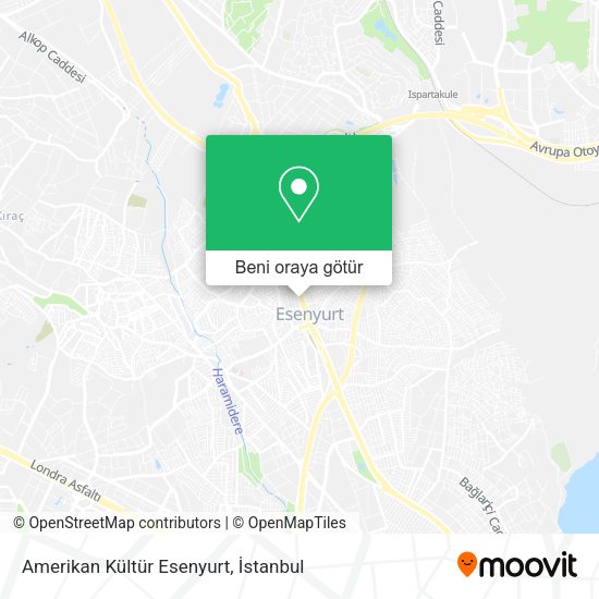 Amerikan Kültür Esenyurt harita