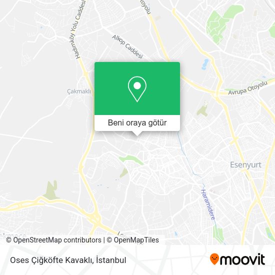Oses Çiğköfte Kavaklı harita